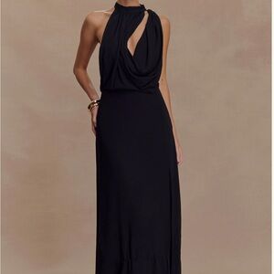Meshki- Galia Cowl Neck Maxi Dress Black